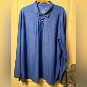 Tommy Bahama Palm Coast IslandZone Long Sleeve Polo saphire xxl